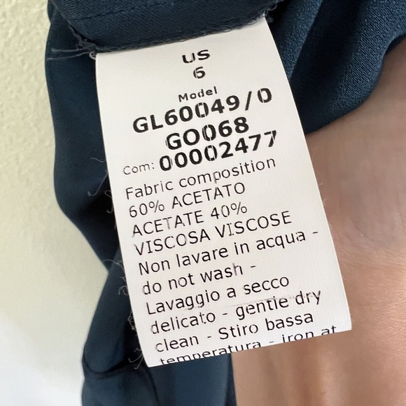 GWYN Nneoma Turtleneck Satin Maxi Dress in Marine Green - Picture 9 of 11